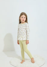 ドーナッツ　リブ素材　フリル付き長袖ルームウェア　パジャマ　子供　ルームウェア