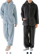 [衣穿繍 ＷＥＡＲ　ＳＨＯＷ] パジャマ レディースメンズ 冬 もこもこ ルームウェア 長袖 上下セット 着る毛布 裏起毛 あったかい 厚手 ゆったり 可愛い 部屋着 秋冬 M-L