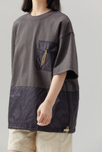 ポケット付き配色異素材アウトドア　Tシャツ