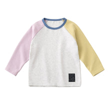 配色ラグランスリーブデザイン長袖ルームウェア　パジャマ