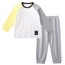 配色ラグランスリーブデザイン長袖ルームウェア　パジャマ