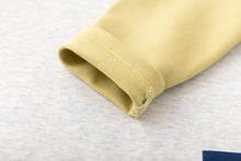 配色ラグランスリーブデザイン長袖ルームウェア　パジャマ