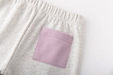 配色ラグランスリーブデザイン長袖ルームウェア　パジャマ