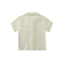 ダブルガーゼ配色パイピングパジャマ