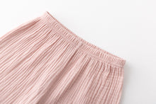 ダブルガーゼ配色パイピングパジャマ