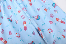 マリン ボーダー柄 長袖ルームウェア パジャマ