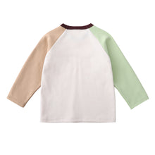 配色ラグランスリーブデザイン長袖ルームウェア　パジャマ