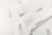 サボテン柄　リブ素材 長袖ルームウェア パジャマ 子供　パジャマ　ルームウェア