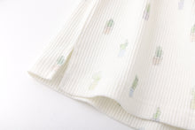 サボテン柄　リブ素材 長袖ルームウェア パジャマ 子供　パジャマ　ルームウェア