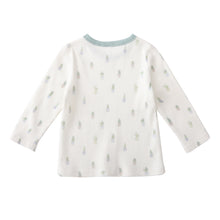 サボテン柄　リブ素材 長袖ルームウェア パジャマ 子供　パジャマ　ルームウェア