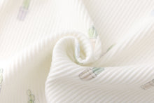 サボテン柄　リブ素材 長袖ルームウェア パジャマ 子供　パジャマ　ルームウェア